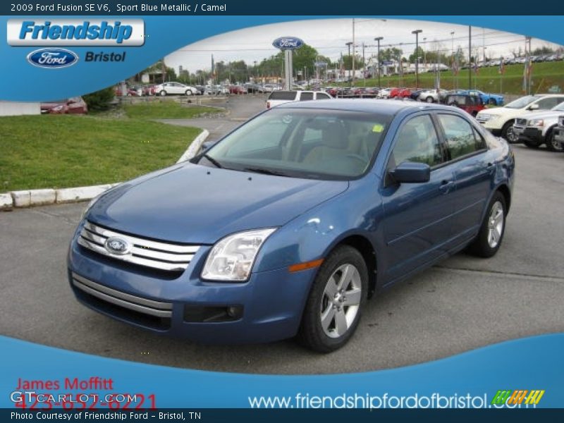 Sport Blue Metallic / Camel 2009 Ford Fusion SE V6