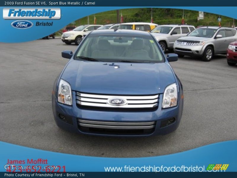 Sport Blue Metallic / Camel 2009 Ford Fusion SE V6