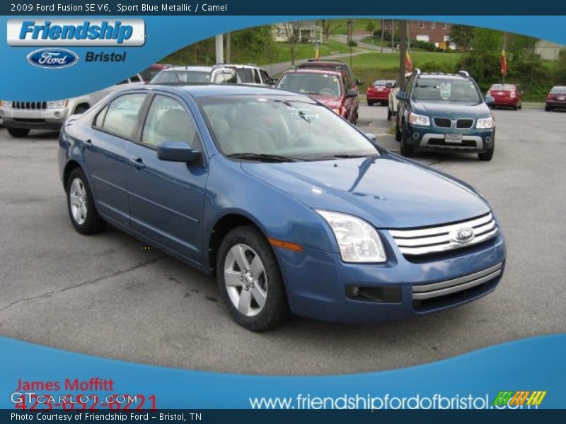 Sport Blue Metallic / Camel 2009 Ford Fusion SE V6