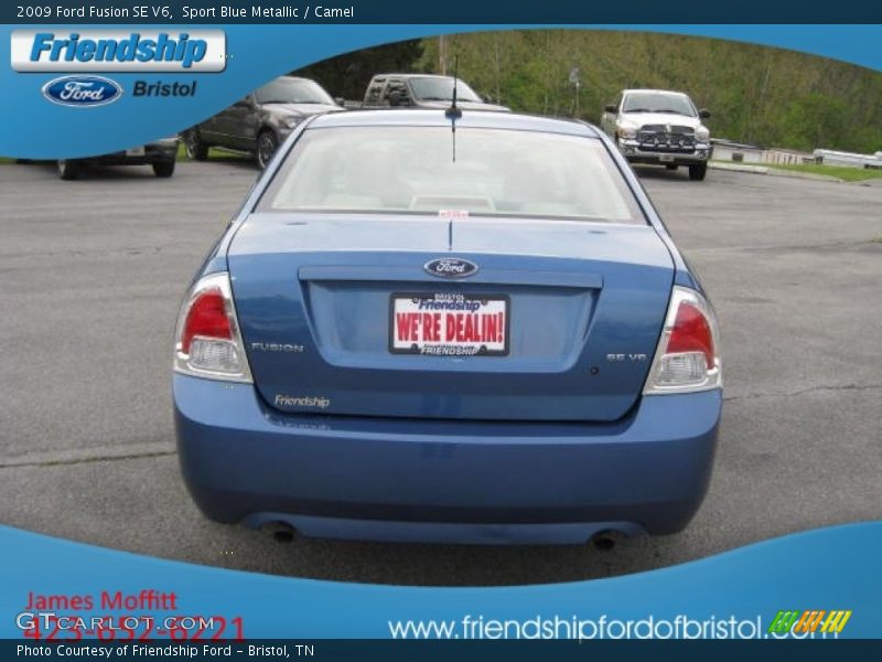 Sport Blue Metallic / Camel 2009 Ford Fusion SE V6