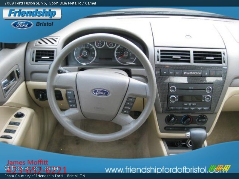Sport Blue Metallic / Camel 2009 Ford Fusion SE V6