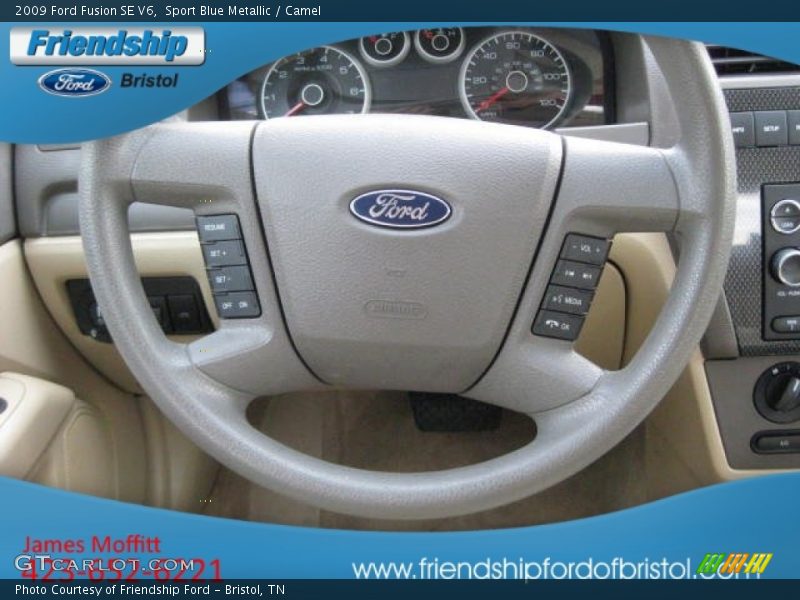 Sport Blue Metallic / Camel 2009 Ford Fusion SE V6
