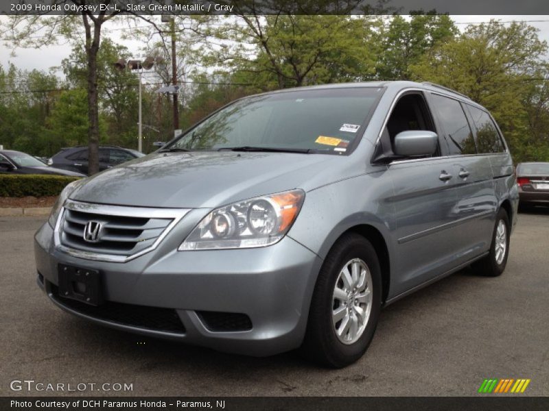 Slate Green Metallic / Gray 2009 Honda Odyssey EX-L