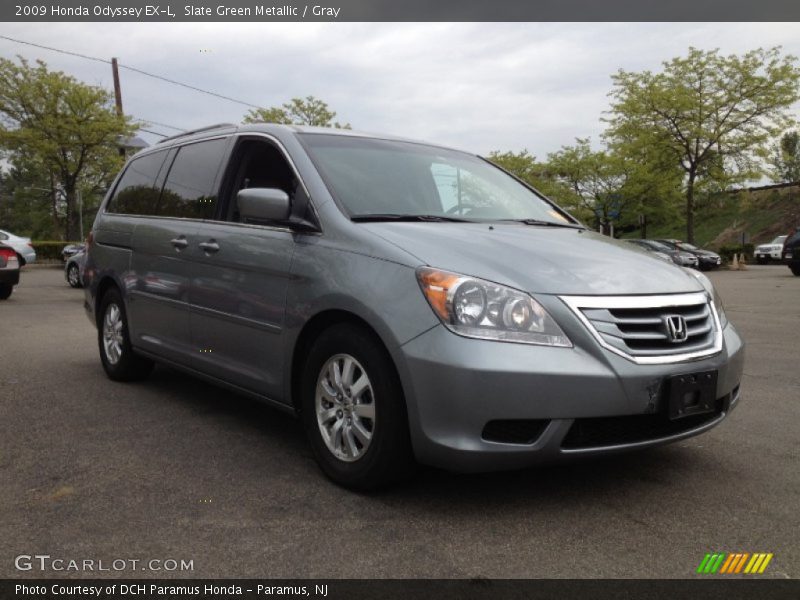 Slate Green Metallic / Gray 2009 Honda Odyssey EX-L
