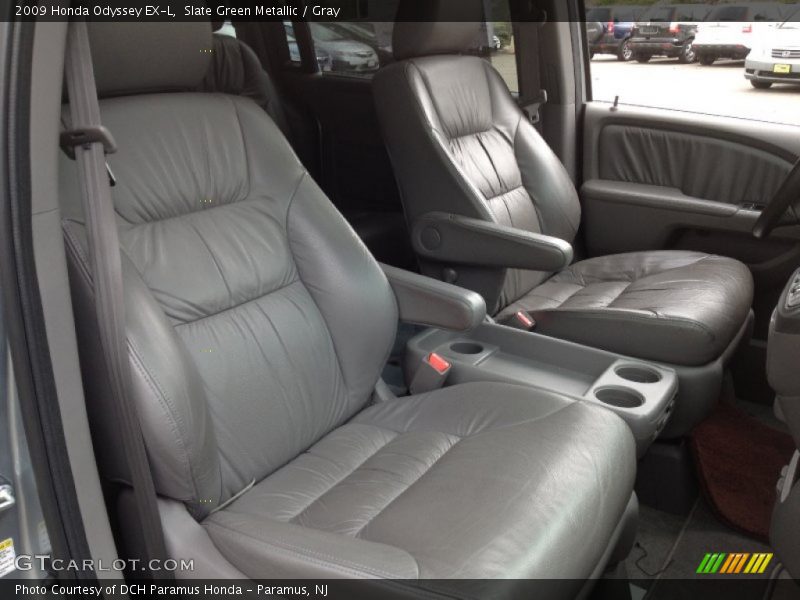 Slate Green Metallic / Gray 2009 Honda Odyssey EX-L