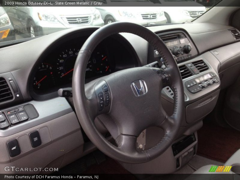 Slate Green Metallic / Gray 2009 Honda Odyssey EX-L