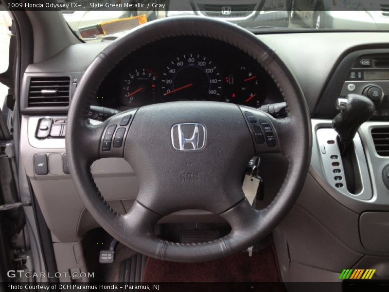 Slate Green Metallic / Gray 2009 Honda Odyssey EX-L
