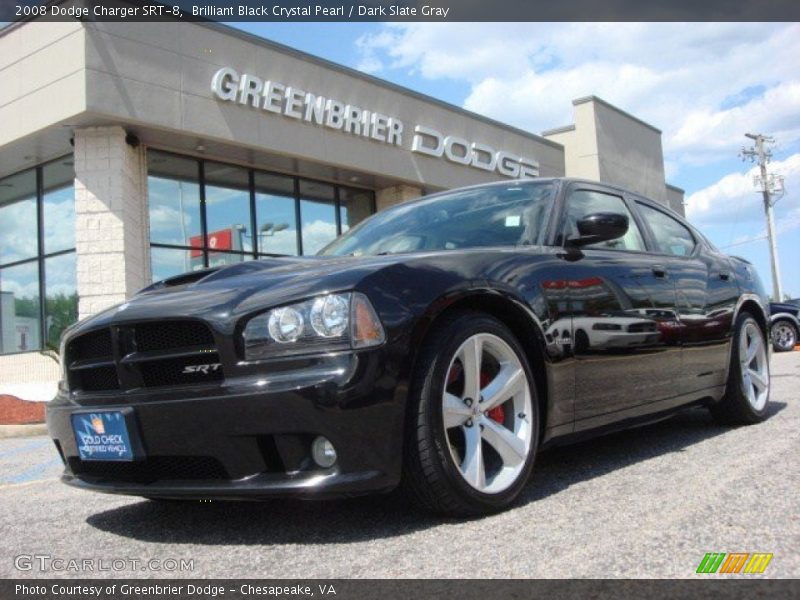 Brilliant Black Crystal Pearl / Dark Slate Gray 2008 Dodge Charger SRT-8