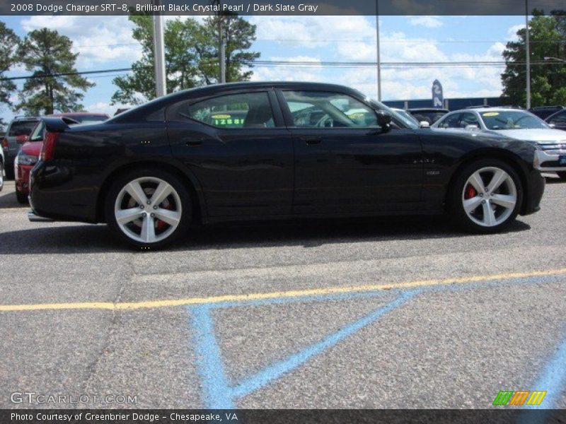 Brilliant Black Crystal Pearl / Dark Slate Gray 2008 Dodge Charger SRT-8