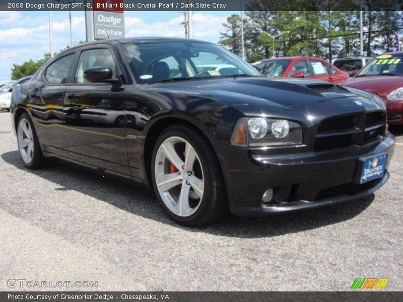 Brilliant Black Crystal Pearl / Dark Slate Gray 2008 Dodge Charger SRT-8