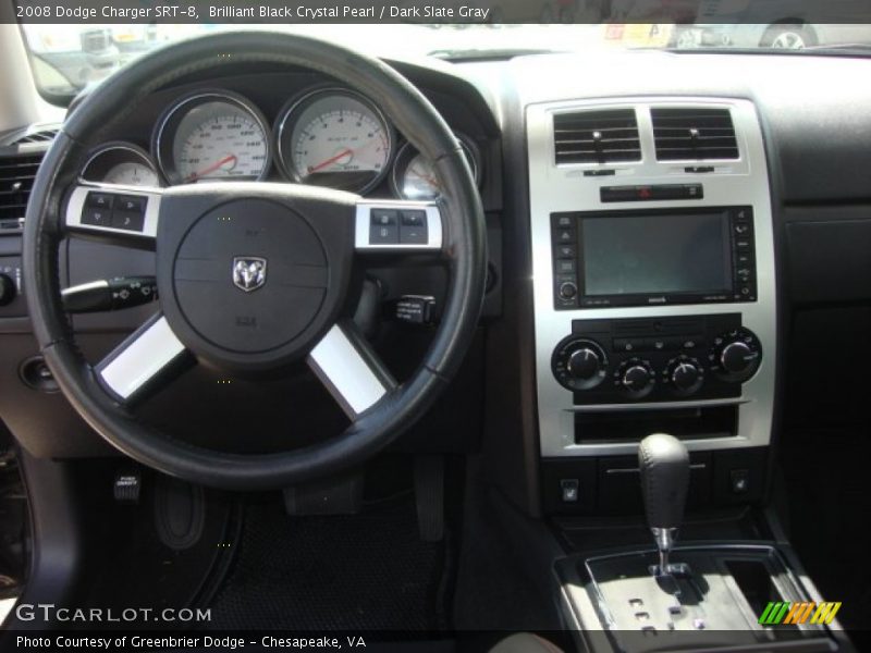 Brilliant Black Crystal Pearl / Dark Slate Gray 2008 Dodge Charger SRT-8