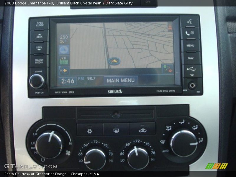 Brilliant Black Crystal Pearl / Dark Slate Gray 2008 Dodge Charger SRT-8