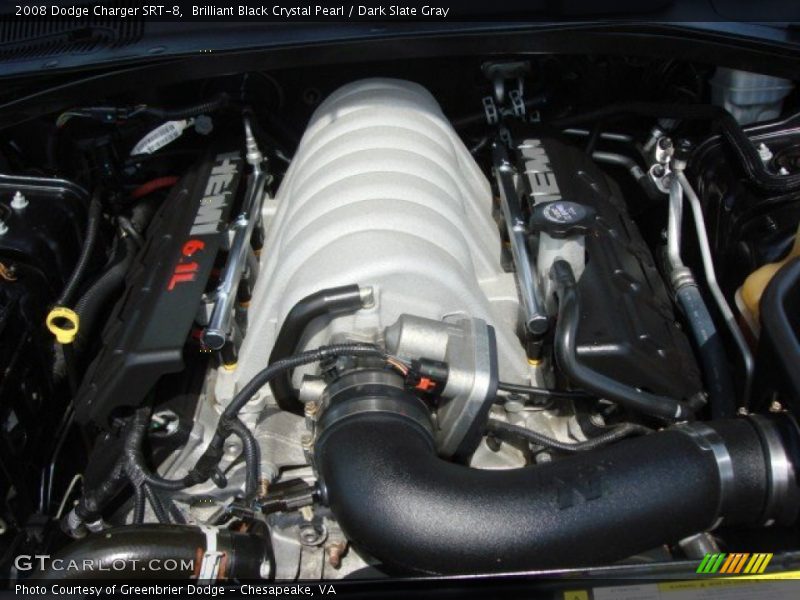 Brilliant Black Crystal Pearl / Dark Slate Gray 2008 Dodge Charger SRT-8