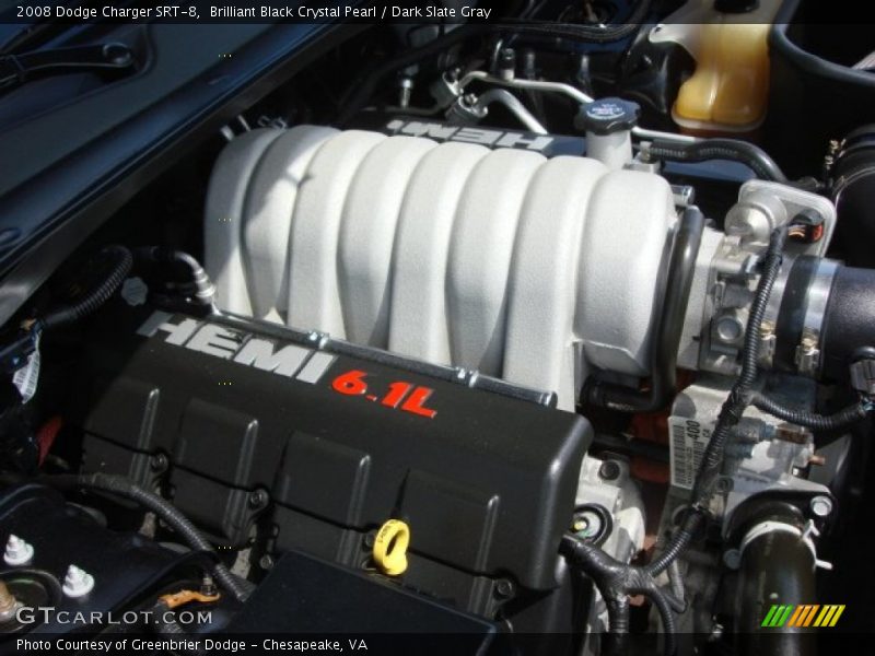 Brilliant Black Crystal Pearl / Dark Slate Gray 2008 Dodge Charger SRT-8