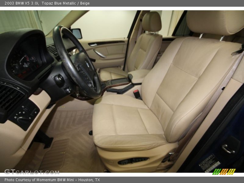 Topaz Blue Metallic / Beige 2003 BMW X5 3.0i