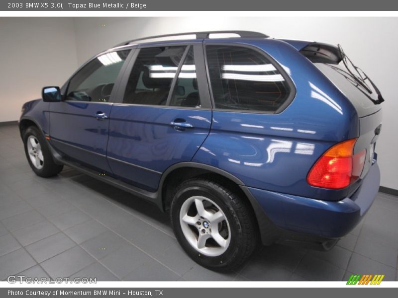 Topaz Blue Metallic / Beige 2003 BMW X5 3.0i