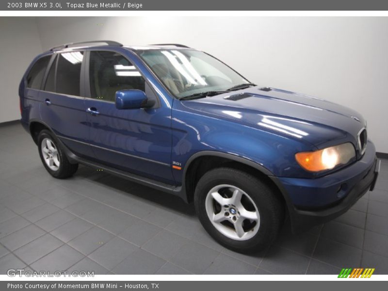 Topaz Blue Metallic / Beige 2003 BMW X5 3.0i