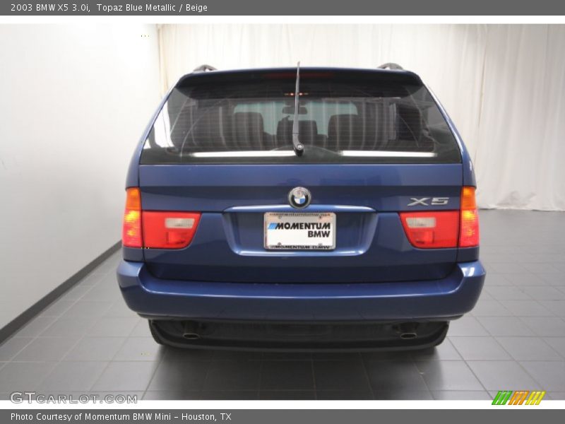 Topaz Blue Metallic / Beige 2003 BMW X5 3.0i