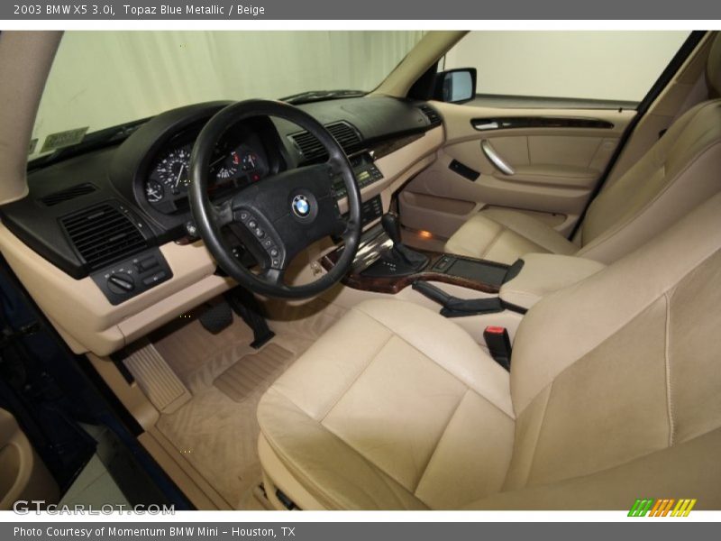 Topaz Blue Metallic / Beige 2003 BMW X5 3.0i