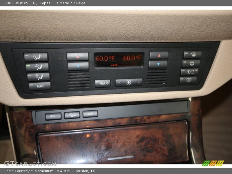 Topaz Blue Metallic / Beige 2003 BMW X5 3.0i