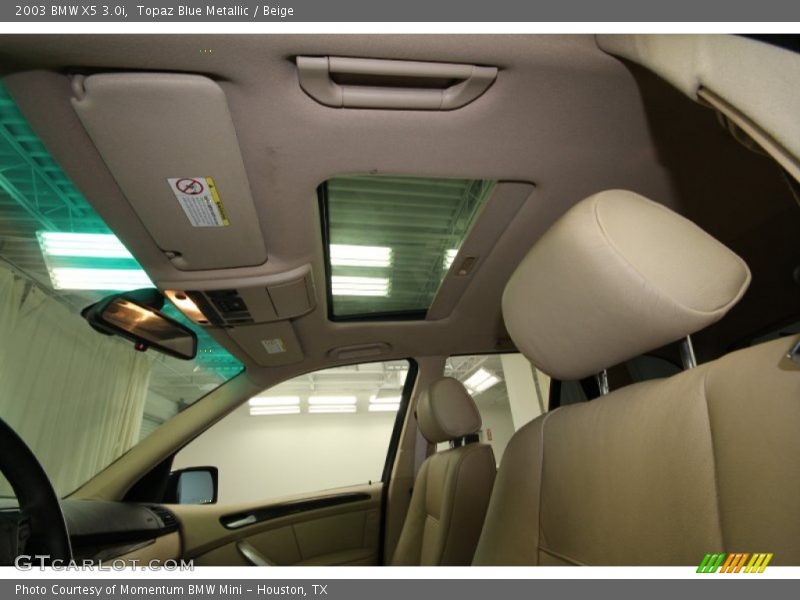 Topaz Blue Metallic / Beige 2003 BMW X5 3.0i