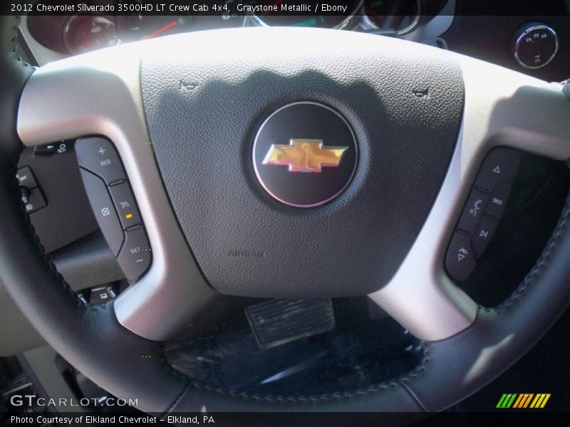 Graystone Metallic / Ebony 2012 Chevrolet Silverado 3500HD LT Crew Cab 4x4