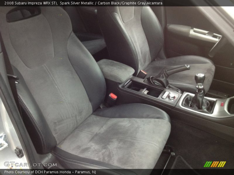 Spark Silver Metallic / Carbon Black/Graphite Gray Alcantara 2008 Subaru Impreza WRX STi