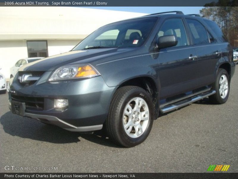 Sage Brush Green Pearl / Ebony 2006 Acura MDX Touring