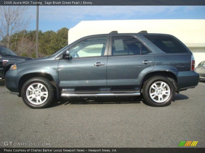 Sage Brush Green Pearl / Ebony 2006 Acura MDX Touring