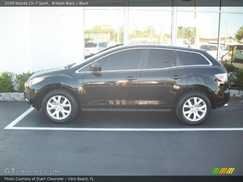 Brilliant Black / Black 2008 Mazda CX-7 Sport