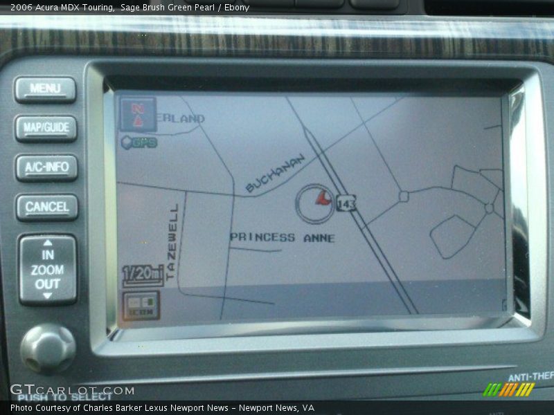 Sage Brush Green Pearl / Ebony 2006 Acura MDX Touring