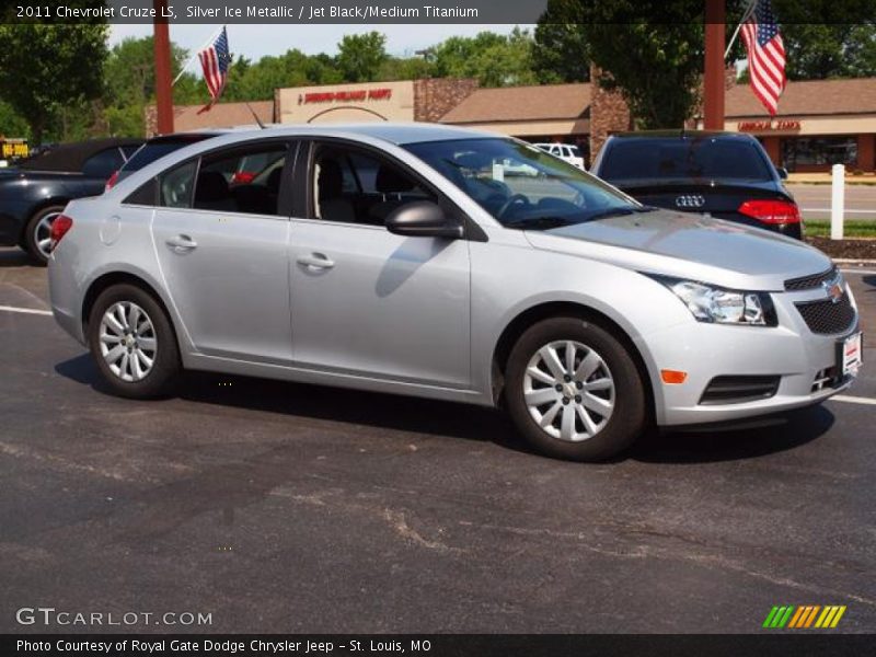 Silver Ice Metallic / Jet Black/Medium Titanium 2011 Chevrolet Cruze LS