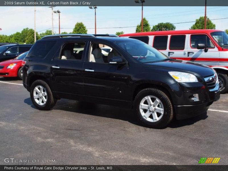 Carbon Flash Black / Gray 2009 Saturn Outlook XE