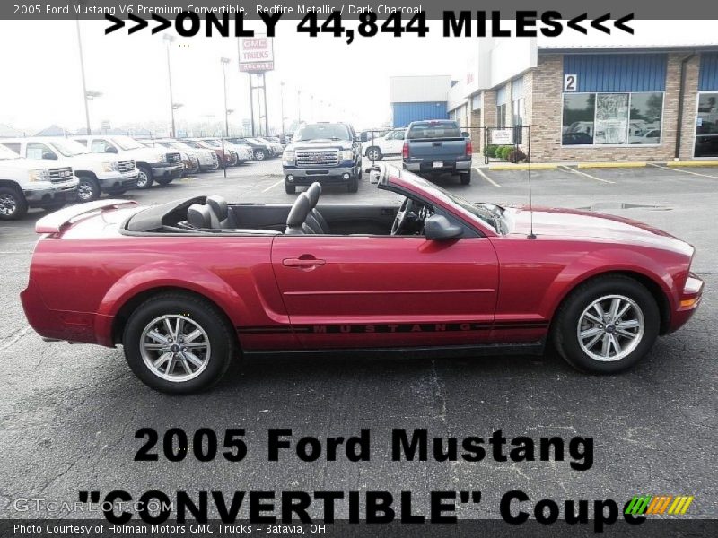 Redfire Metallic / Dark Charcoal 2005 Ford Mustang V6 Premium Convertible