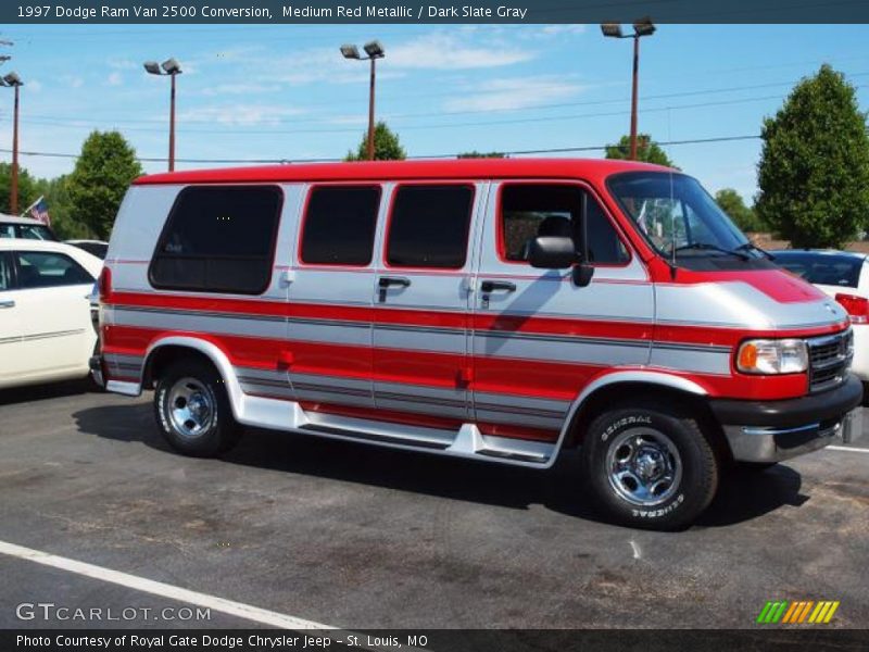 Medium Red Metallic / Dark Slate Gray 1997 Dodge Ram Van 2500 Conversion