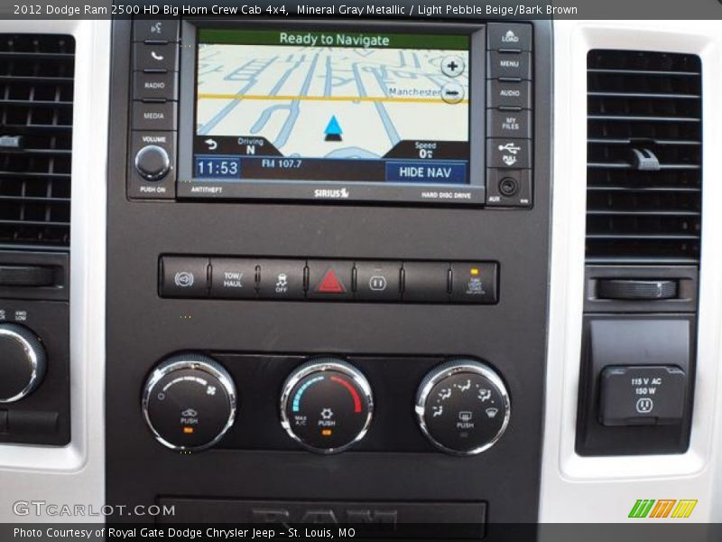 Mineral Gray Metallic / Light Pebble Beige/Bark Brown 2012 Dodge Ram 2500 HD Big Horn Crew Cab 4x4