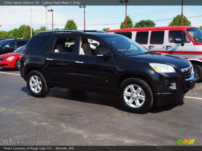 Carbon Flash Black / Gray 2009 Saturn Outlook XE