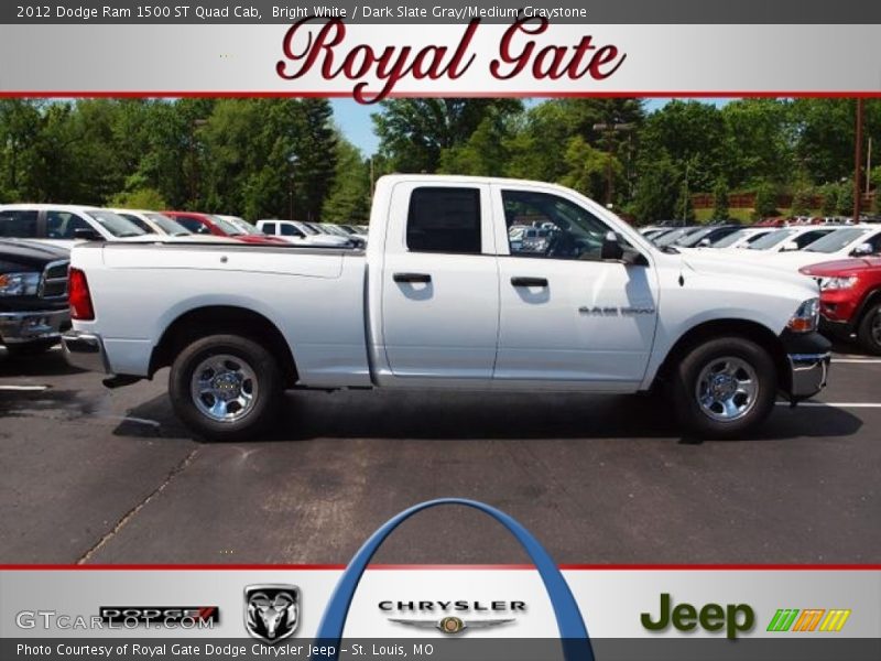 Bright White / Dark Slate Gray/Medium Graystone 2012 Dodge Ram 1500 ST Quad Cab