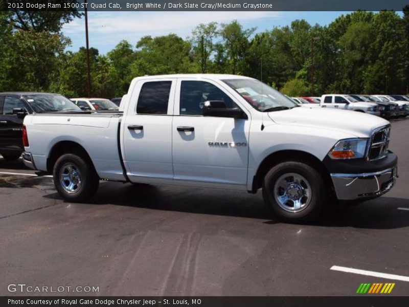 Bright White / Dark Slate Gray/Medium Graystone 2012 Dodge Ram 1500 ST Quad Cab