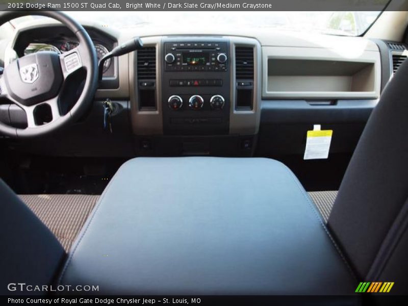 Bright White / Dark Slate Gray/Medium Graystone 2012 Dodge Ram 1500 ST Quad Cab