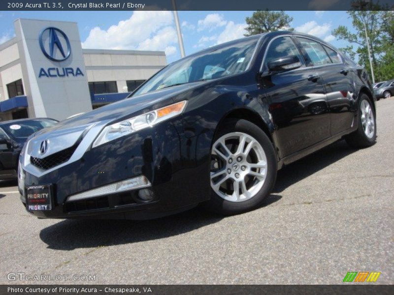 Crystal Black Pearl / Ebony 2009 Acura TL 3.5