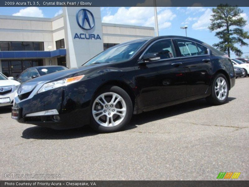 Crystal Black Pearl / Ebony 2009 Acura TL 3.5