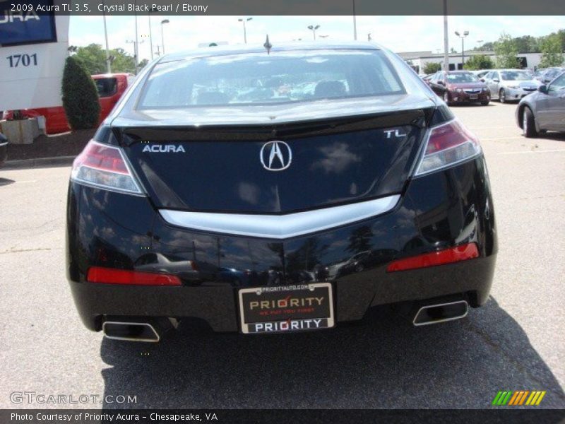 Crystal Black Pearl / Ebony 2009 Acura TL 3.5