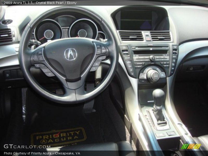 Crystal Black Pearl / Ebony 2009 Acura TL 3.5