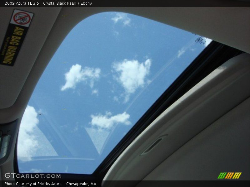 Crystal Black Pearl / Ebony 2009 Acura TL 3.5