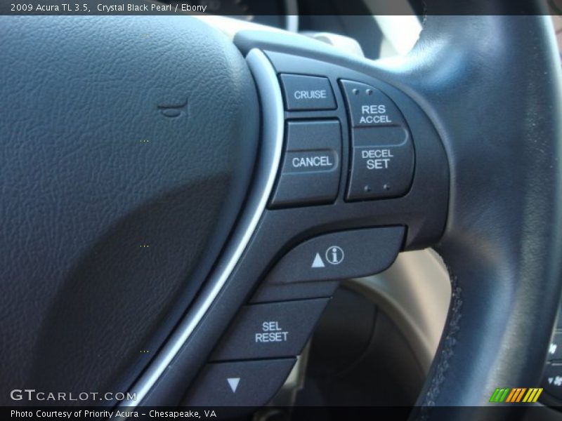 Crystal Black Pearl / Ebony 2009 Acura TL 3.5