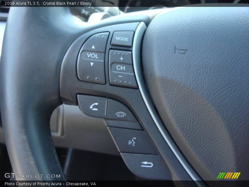 Crystal Black Pearl / Ebony 2009 Acura TL 3.5