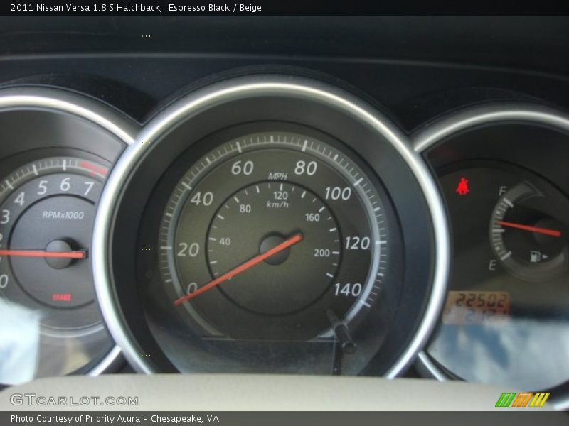 Espresso Black / Beige 2011 Nissan Versa 1.8 S Hatchback