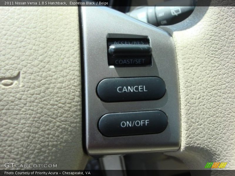 Espresso Black / Beige 2011 Nissan Versa 1.8 S Hatchback