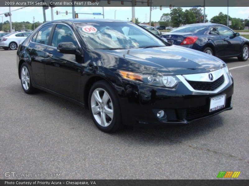 Crystal Black Pearl / Ebony 2009 Acura TSX Sedan